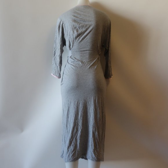 WOMENS CARMEN VON GLASER GREY PINK MAXI ROBE M * - Picture 8 of 14